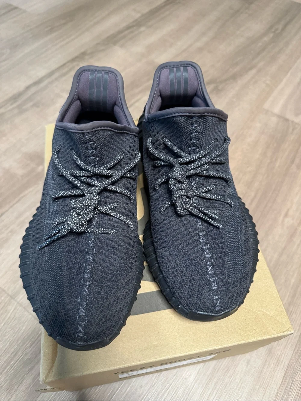 Yeezy Boost 350 V2 Black with Red Heel Stitch